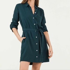 Faherty Navy Utility Dress